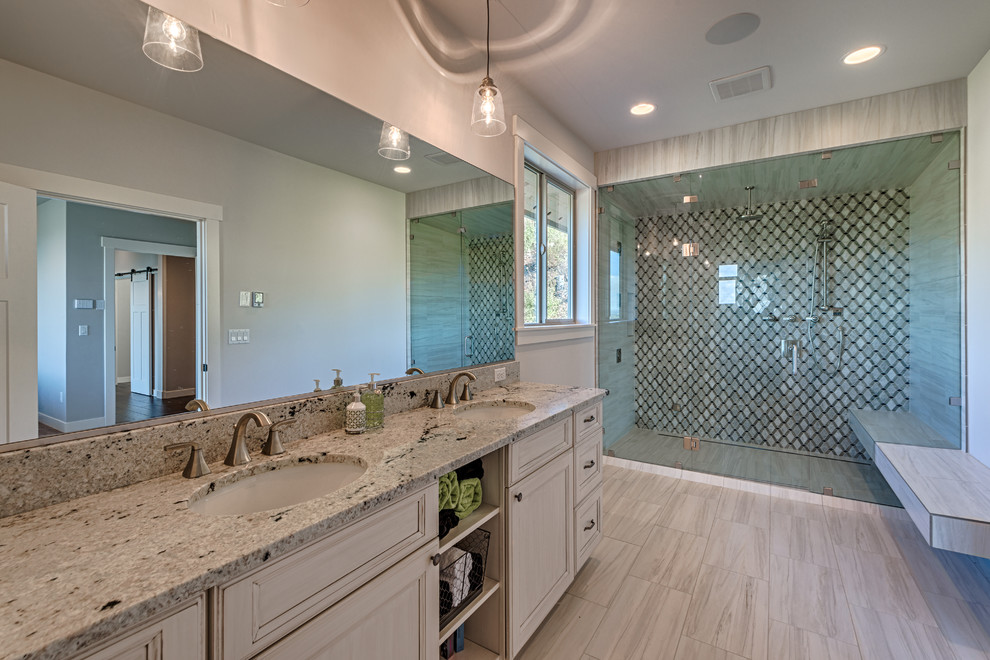 Avalon Residence Craftsman Bathroom Seattle by Haven Design