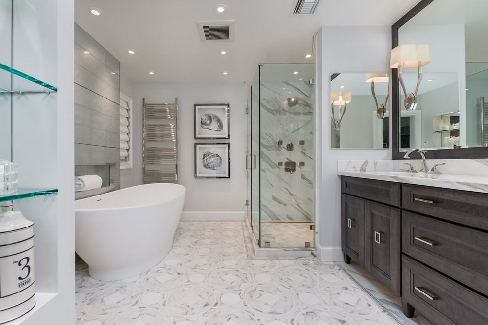 Award Winning Master Bathroom Design Transitional Bathroom New York By Grunberger Interiors Houzz