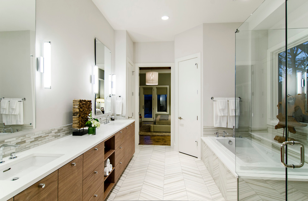 Immagine di una stanza da bagno minimal