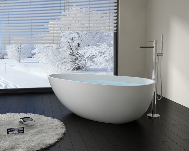 Badeloft Freestanding Bathtub 'BW01' UPC Certified Stone Resin Matte