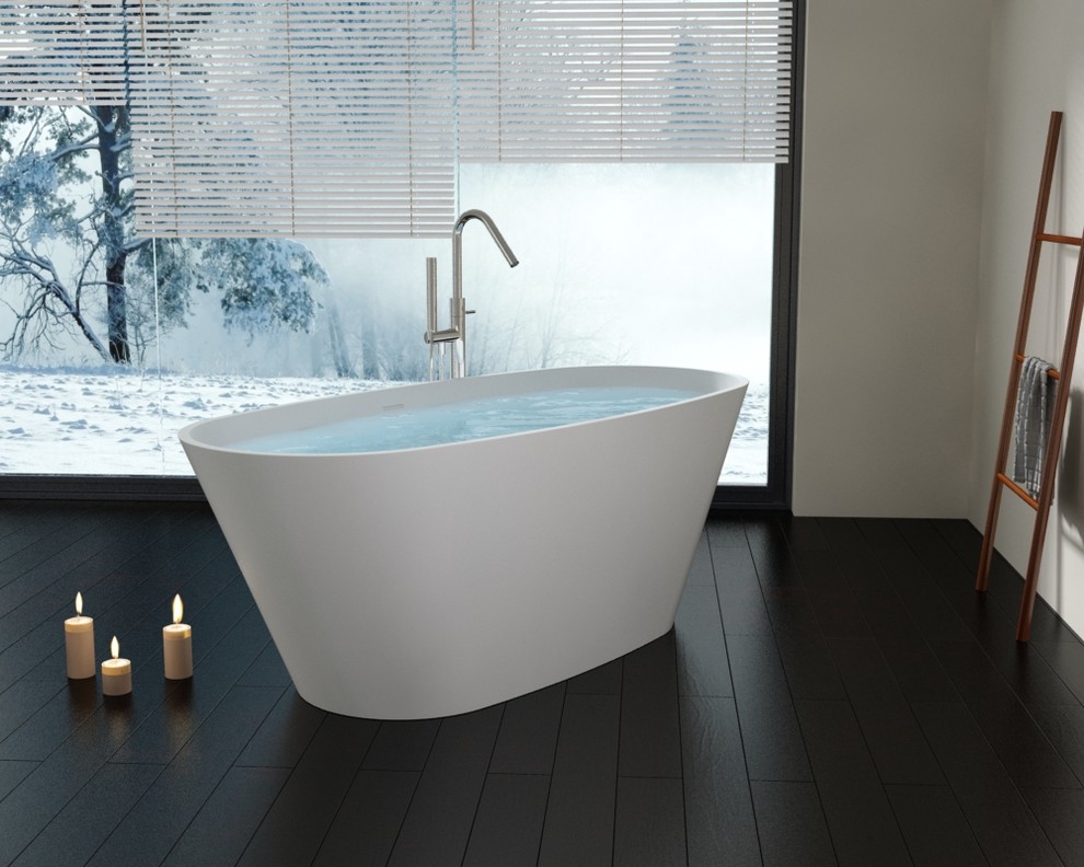 Badeloft Freestanding Bathtub 'BW05' UPC Certified Stone Resin Matte