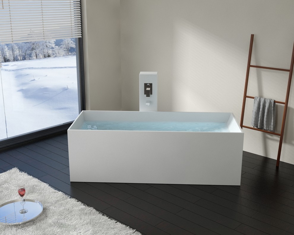 Badeloft Freestanding Bathtub 'BW06' Stone Resin Matte or Gloss