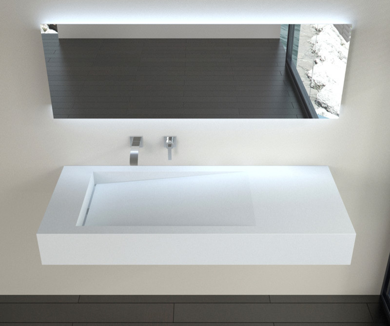 Badeloft Sinks Wall Mounted Stone Resin Modern Bathroom San