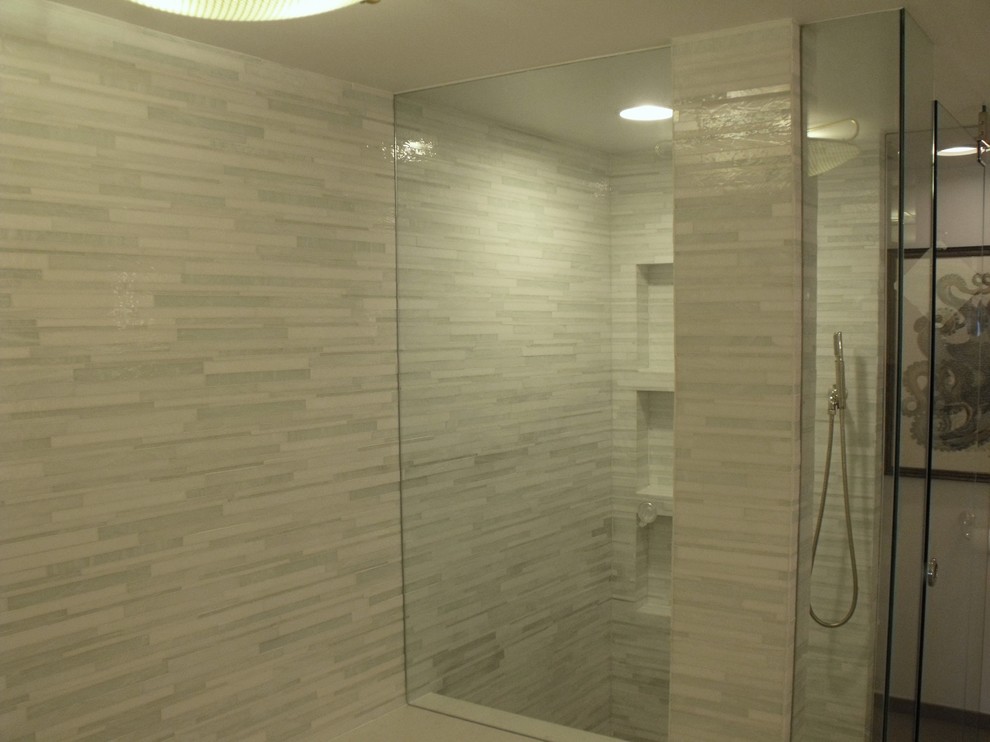 Barcode Glass Tile Modern Bathroom Jacksonville by Eberling