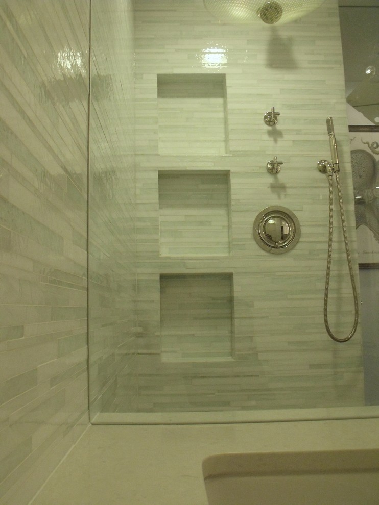 Barcode Glass Tile Modern Bathroom Jacksonville by Eberling