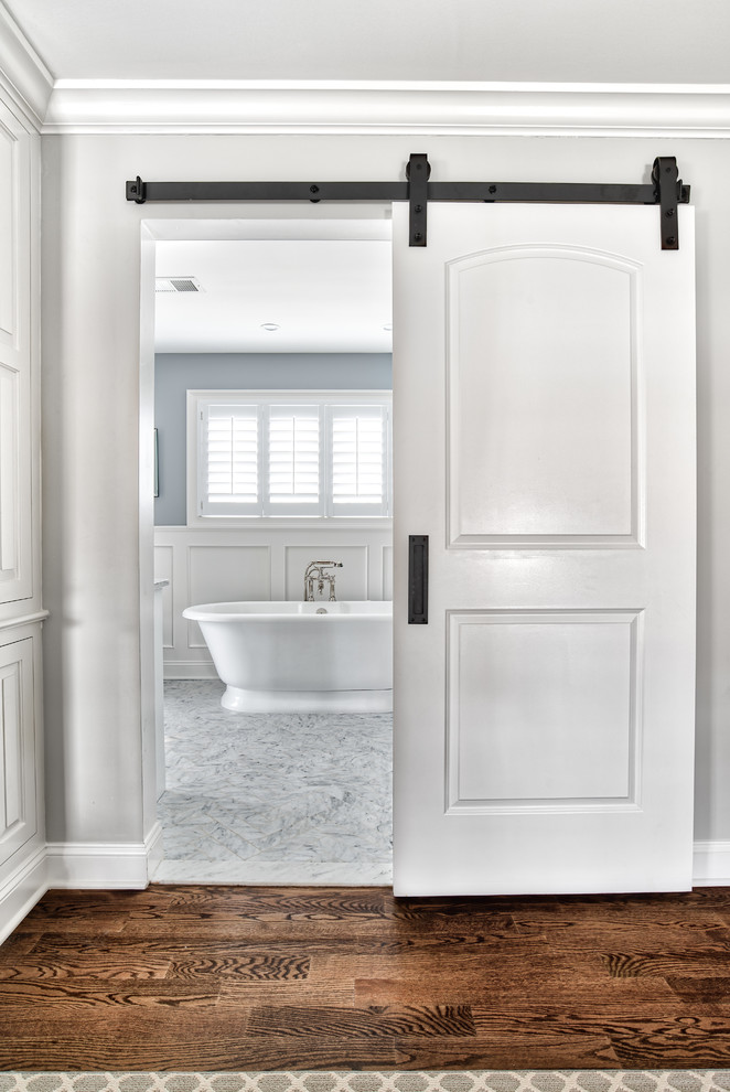 Barn Door- Master Ensuite Entrance - Traditional - Bathroom - New York - by  KraftMaster Renovations | Houzz