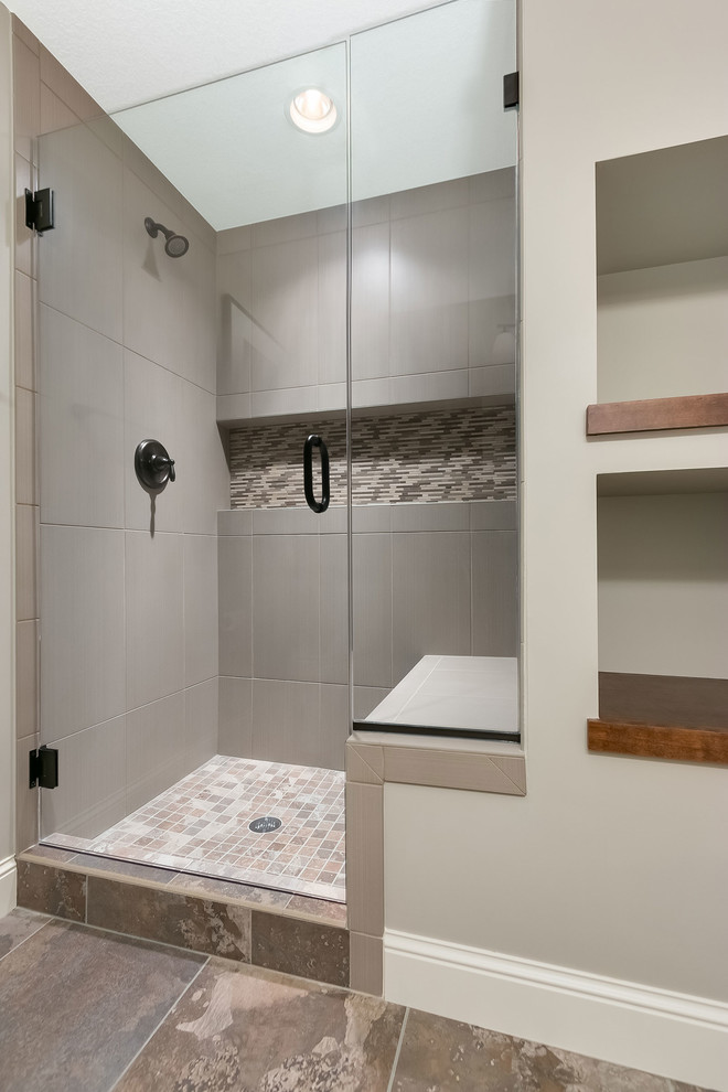 Basement Contemporary Shower Contemporary Bathroom Minneapolis