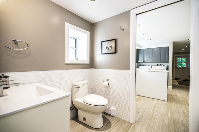 Basement In Law Suite Westmount Fusion Bathroom Montreal By Toc Design Construction Inc Houzz - Is It Illegal To Have A Bathroom In The Basement