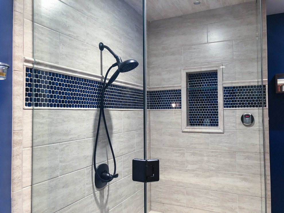 Bathroom and Steam Shower in Finished Basement Cherry Creek West Chester, PA Traditional
