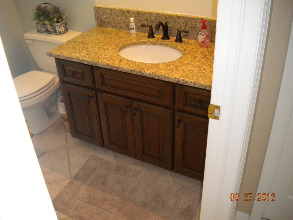 Bathroom Refacing Done in Alder Wood Modern Bathroom