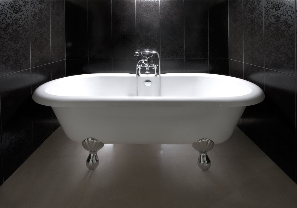 Claw-foot bathtub - contemporary claw-foot bathtub idea in Other