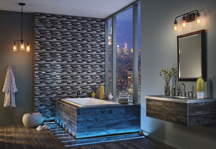 Свежая идея для дизайна: ванная комната среднего размера в стиле лофт - отличное фото интерьера