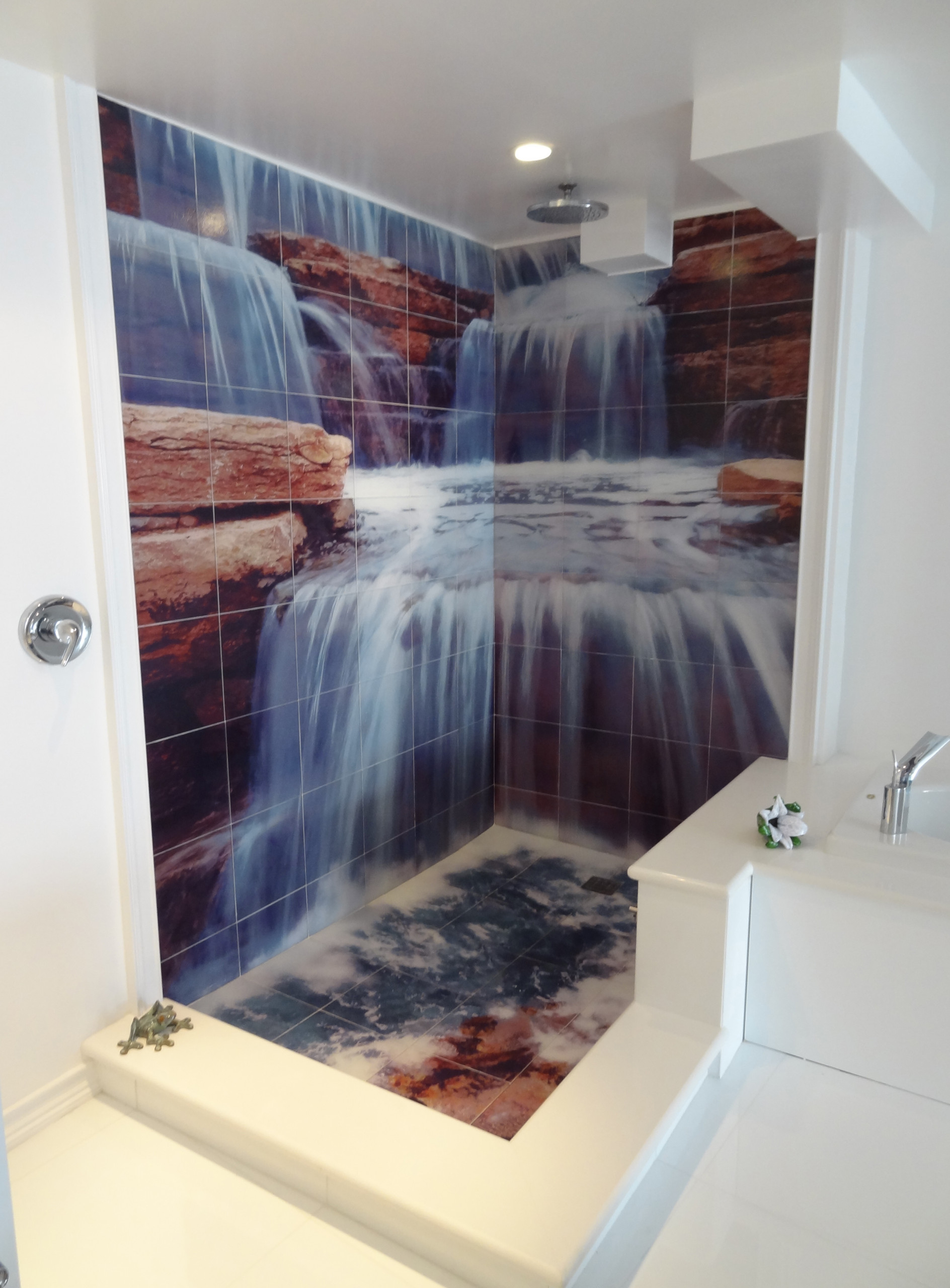 Niagara Falls waterfall F Church Tile Mural Bathroom Backsplash Marble Ceramic 