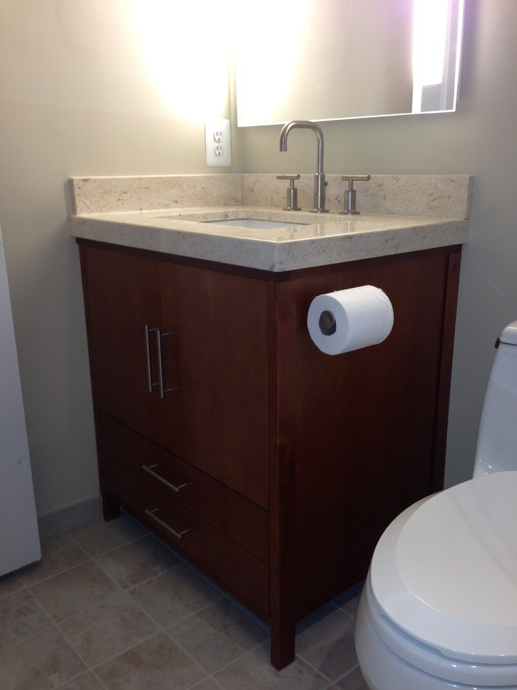 Example of a small transitional bathroom design in Baltimore