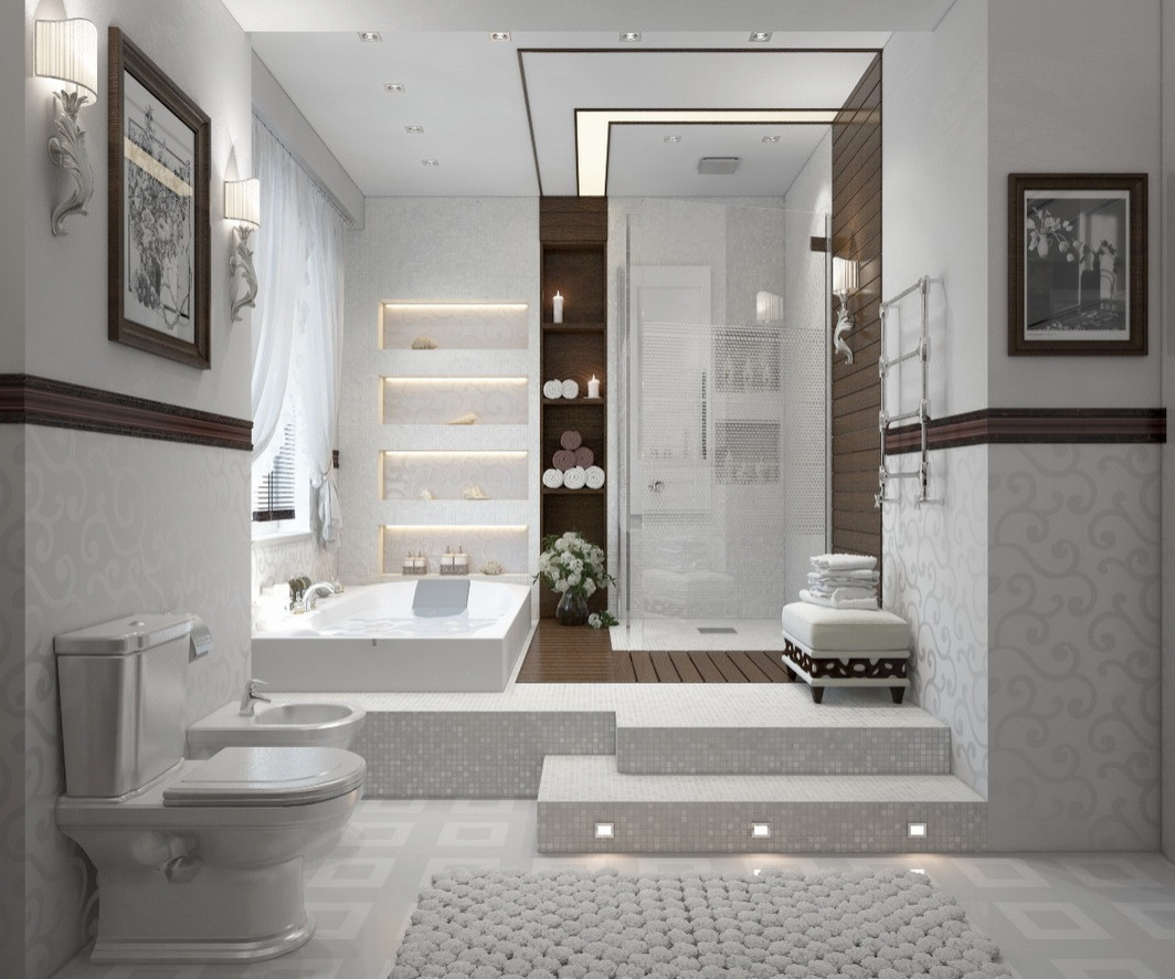 75 Bathroom - Sauna and Corner Shower Ideas You'll Love - November, 2022 |  Houzz