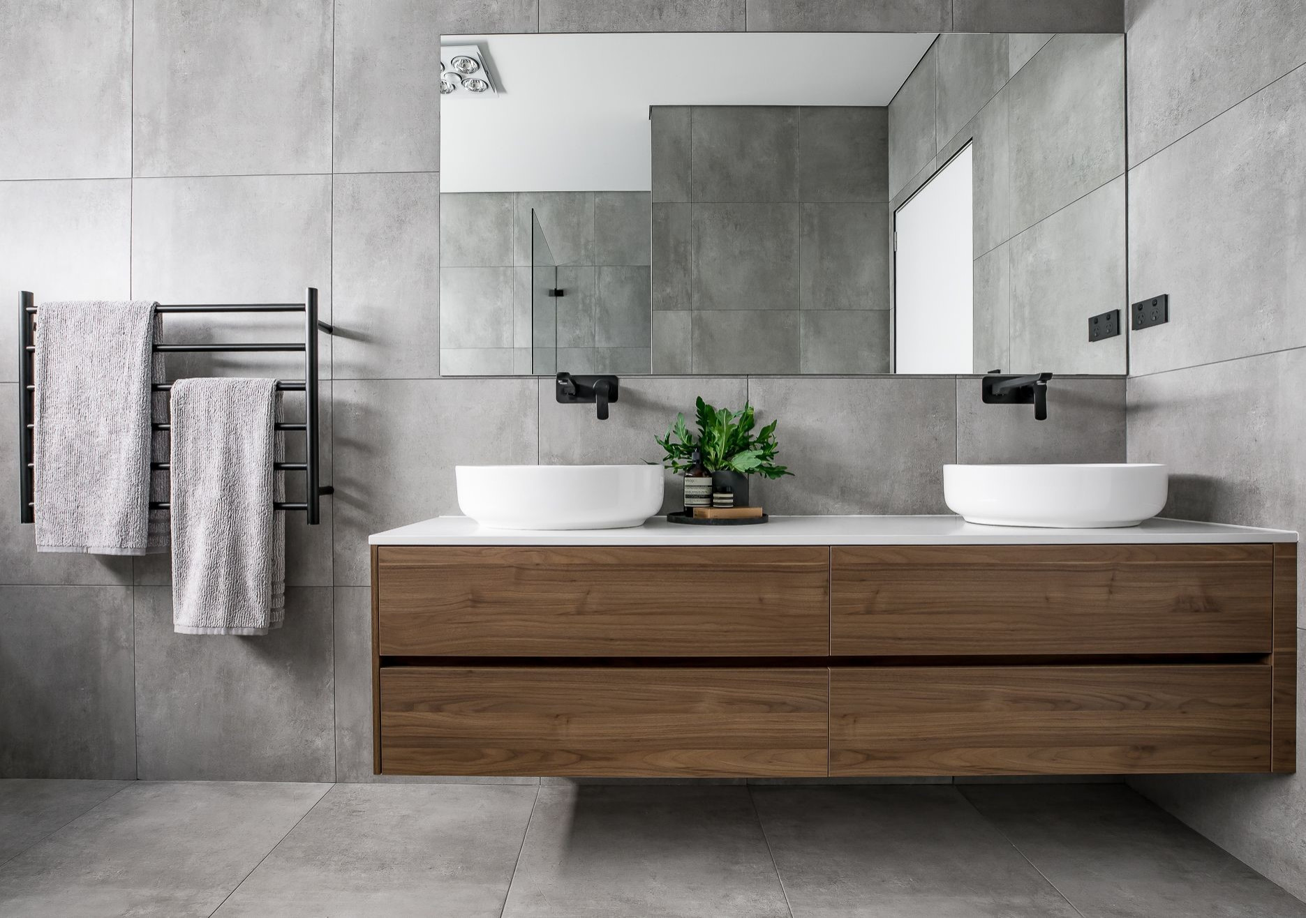 Bathroom Renovation Belga Grey Modern Bathroom Adelaide By Universal Renovations Houzz