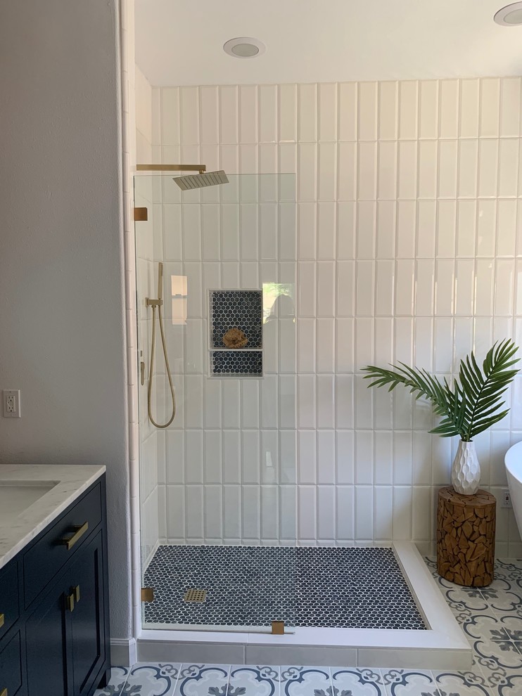 This is an example of a contemporary bathroom in San Luis Obispo.