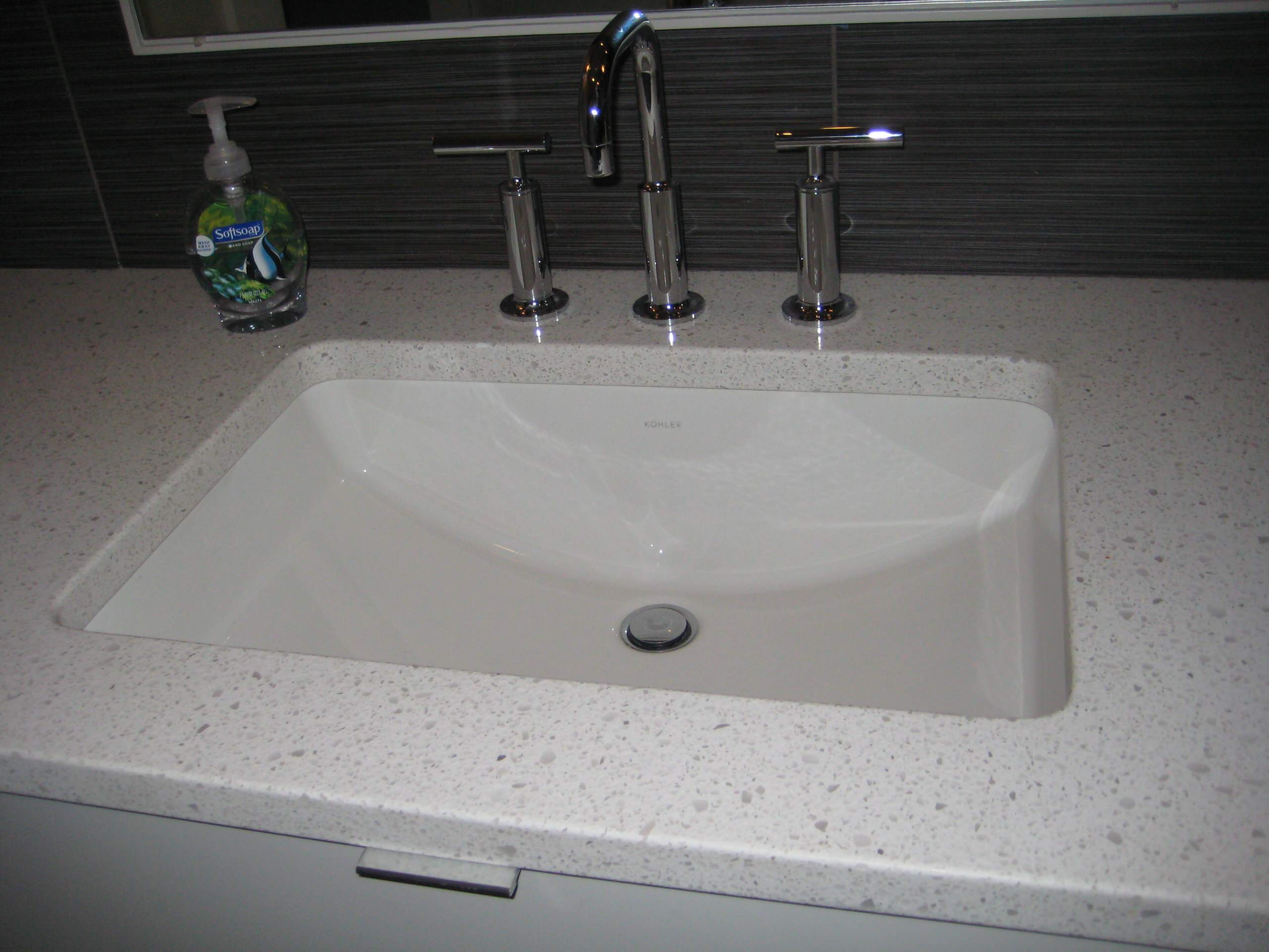 Bathroom Vanity Caesarstone Nougat Quartz Modern Bathroom