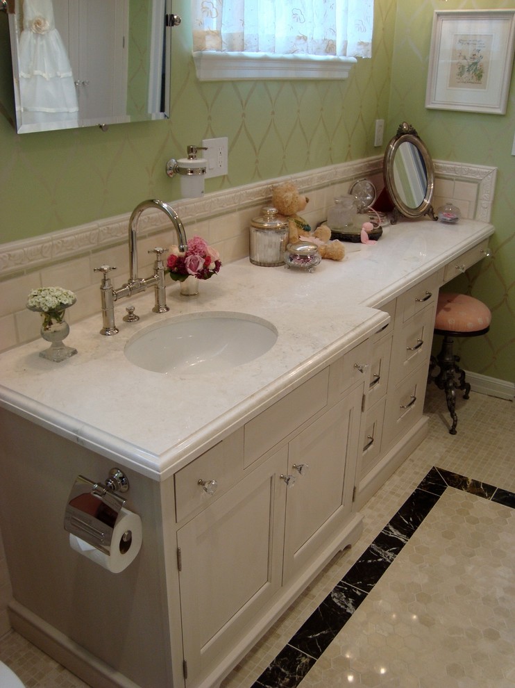 Bathroom Vanity Off White Traditional Bathroom Los