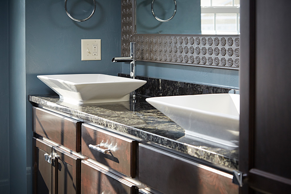 Bathroom vanity with double sinks and asianinspired faucets & sinks Asian Bathroom Other