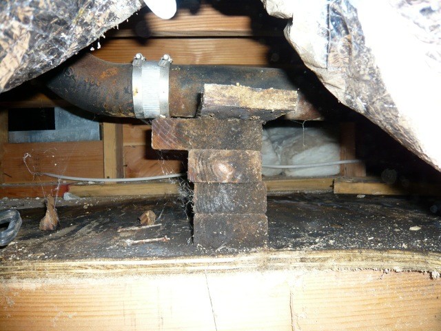 Bathroom Waste Line Supported By Blocks - Traditional - Bathroom ...