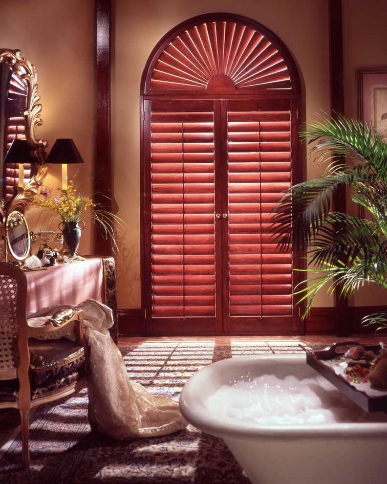 BATHROOM WINDOW TREATMENTS Beach Style Bathroom Denver by