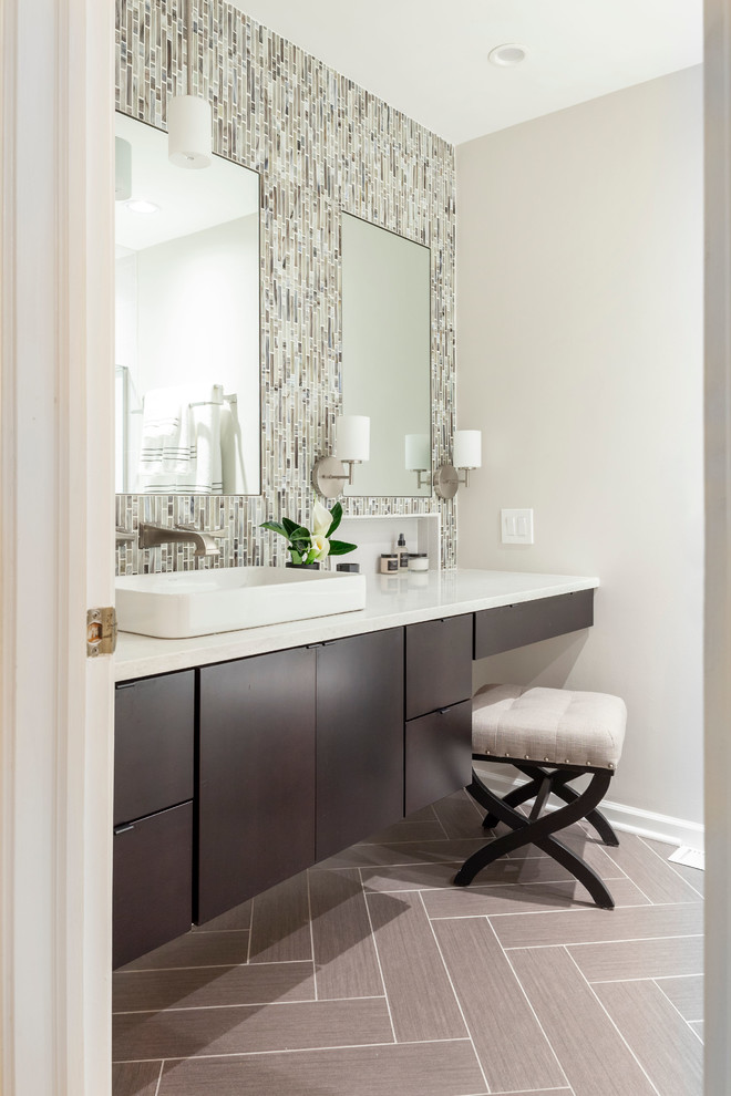 Bathroom with Unique Shower Niche Transitional Bathroom Chicago by Suran Built Houzz