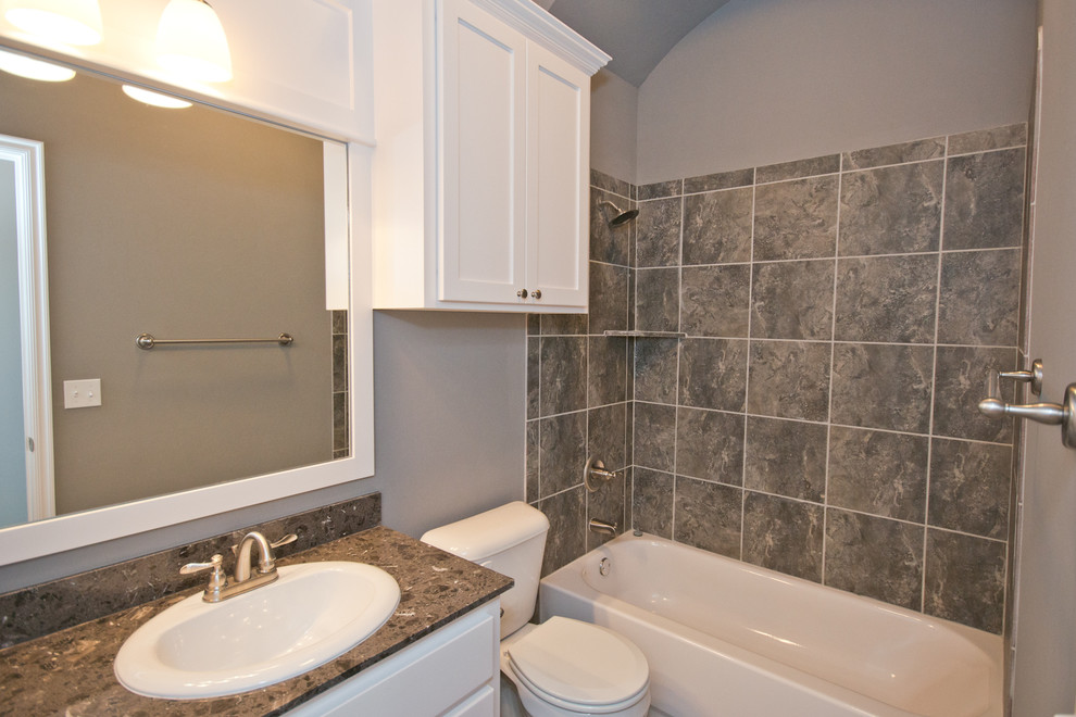 Bathroom with White Shaker Transitional Bathroom
