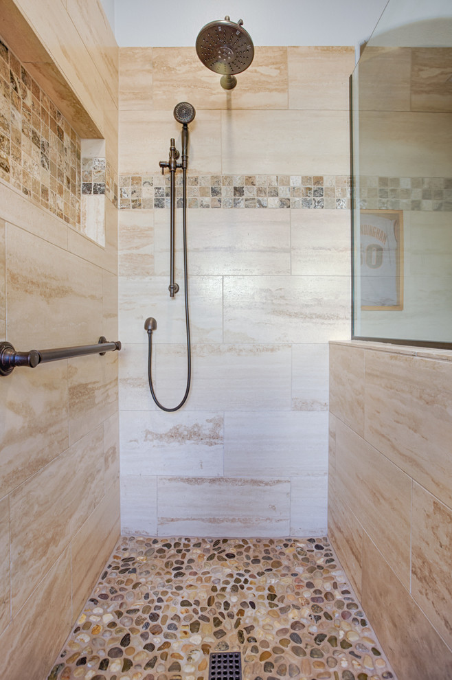 Example of a transitional bathroom design in Phoenix