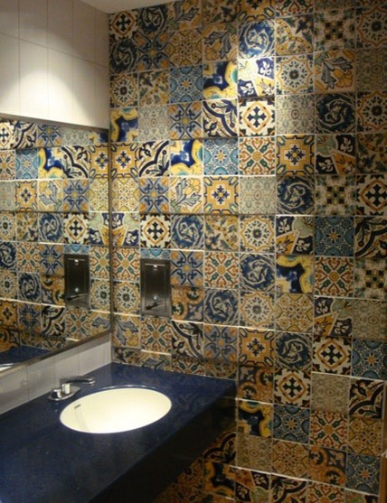 Inspiration for a mediterranean bathroom remodel in Chicago