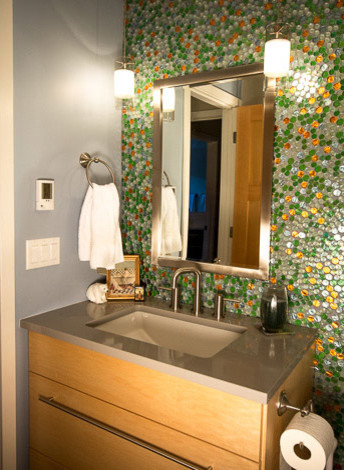 Example of a trendy bathroom design in Denver