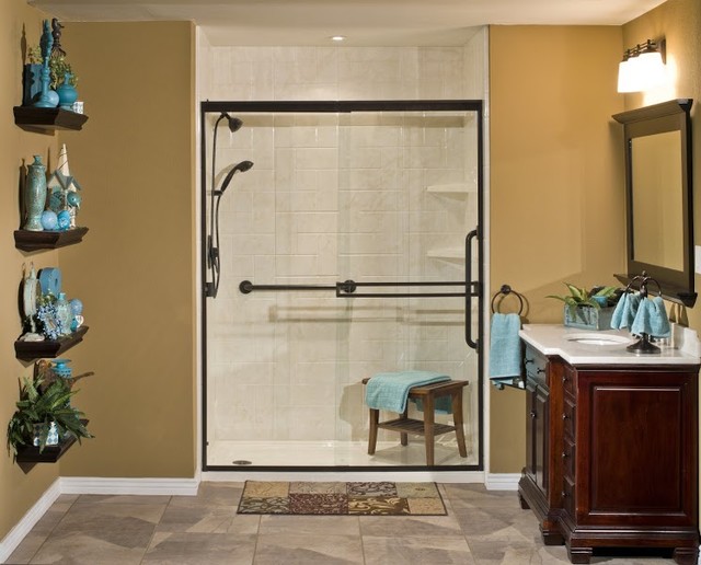 Bathtub to Shower Conversions Modern Bathroom Wichita Houzz IE