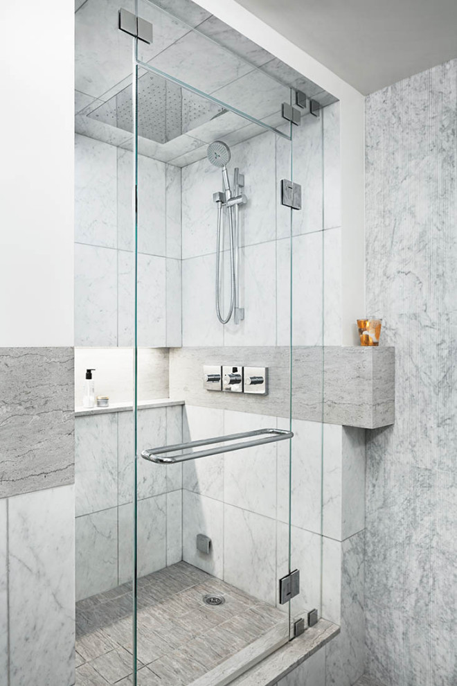 Battery Park Apartment Modern Bathroom New York by J_spy