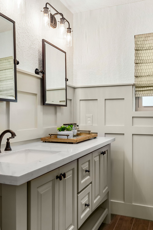 bathroom wainscotting