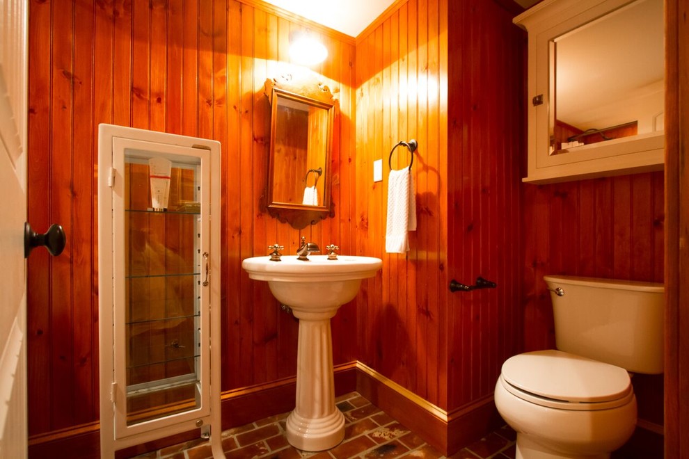 Immagine di una stanza da bagno stile marinaro
