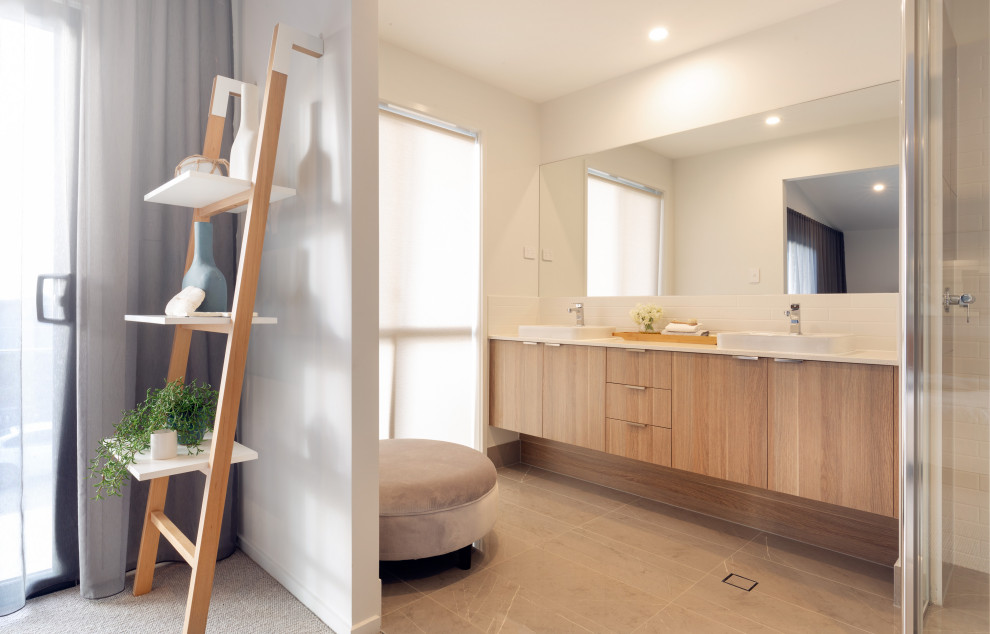 Foto på ett minimalistiskt en-suite badrum