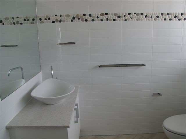 Bathroom - coastal bathroom idea in Brisbane