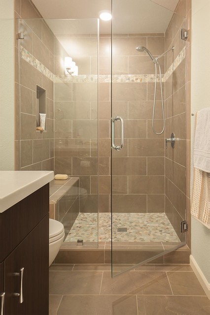 Beachy Alameda Master and Hall Bathroom Remodels - Maritim - Badezimmer