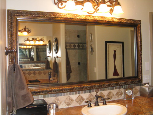 Ornate Mirror Frames in bathroom