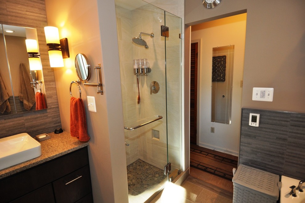 This is an example of a medium sized contemporary ensuite bathroom in DC Metro.