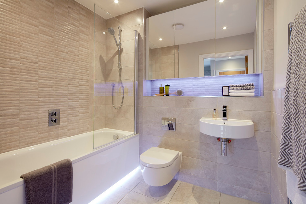 Inspiration for a contemporary bathroom remodel in Surrey