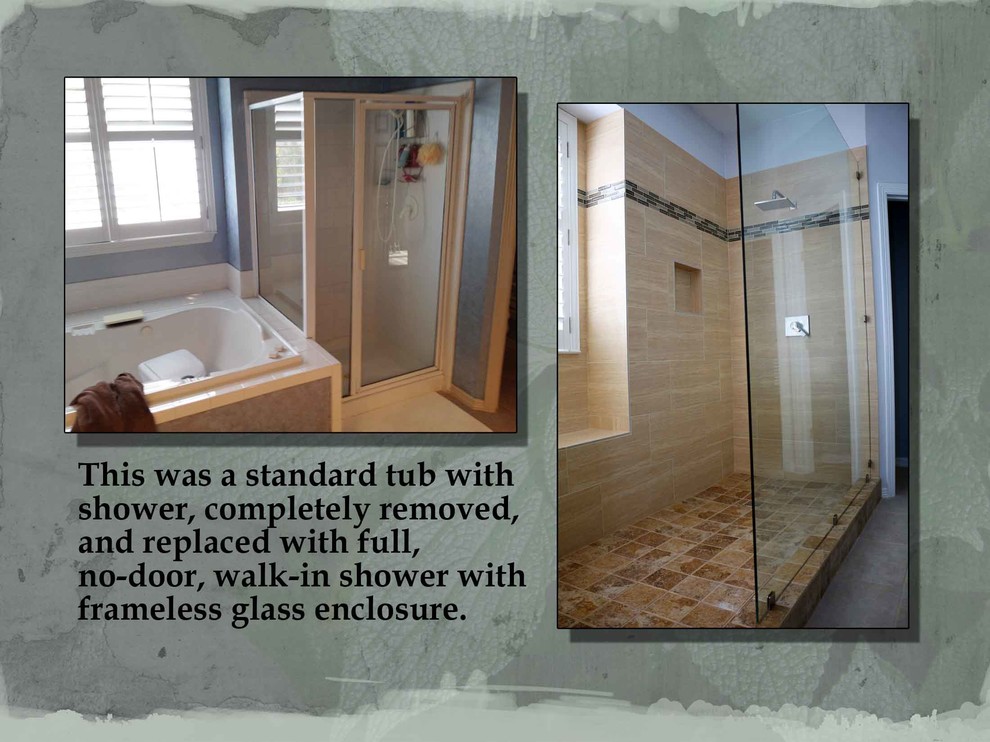 Before And After Tub Shower Conversion, Convert Bathtub To Walk In Shower