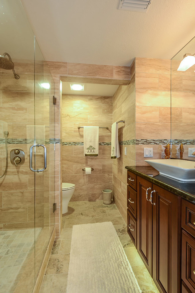 Example of a beach style bathroom design in Tampa