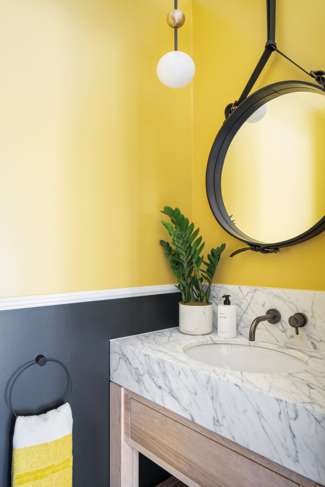 Belsize Village Apartment Midcentury Bathroom London by NW3