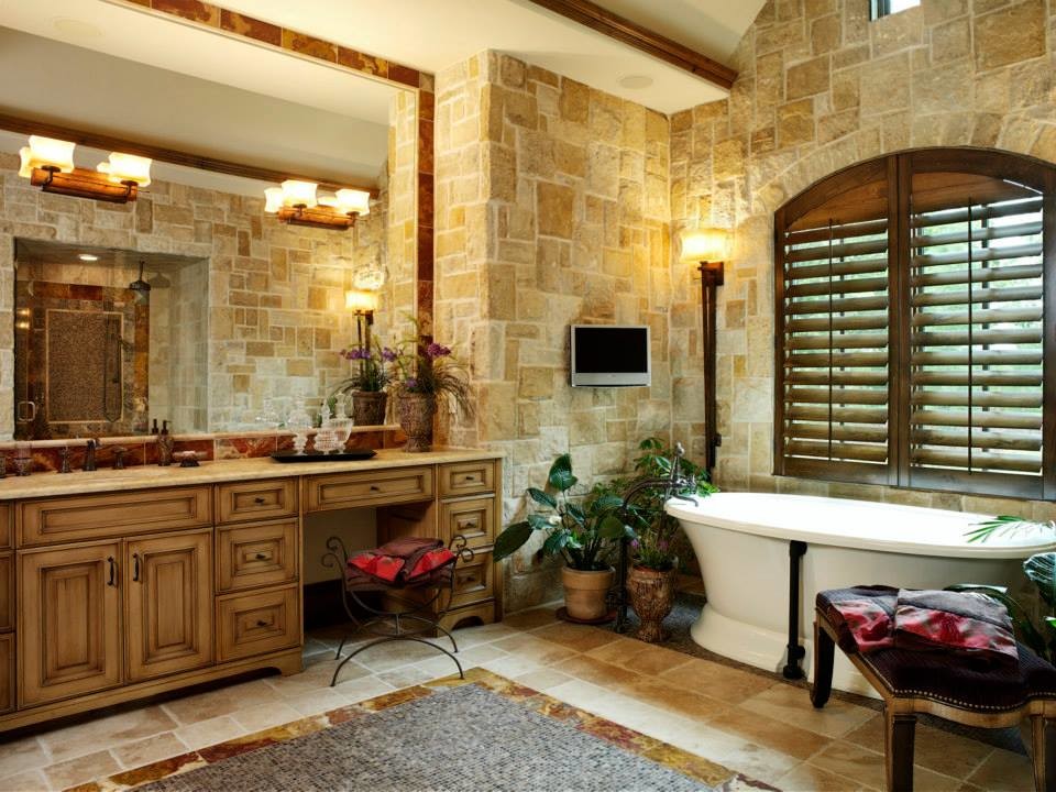 Belvedere Natural Thin Stone Veneer Interior Bathroom Wall - Traditional - Bathroom - Other - by ...