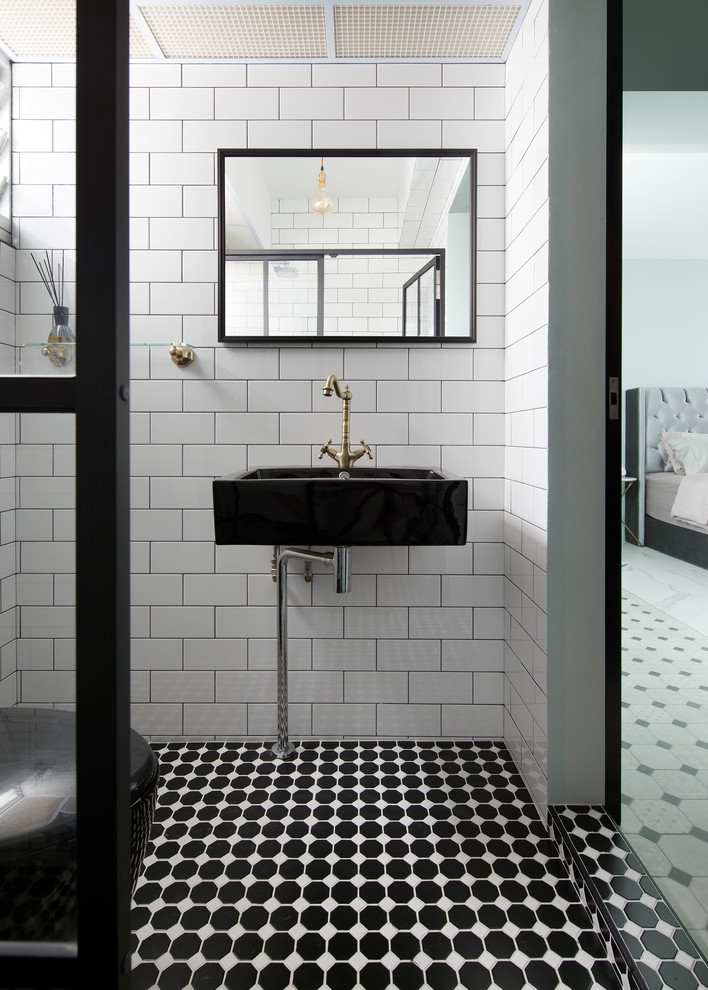 Inspiration for a contemporary bathroom remodel in Singapore