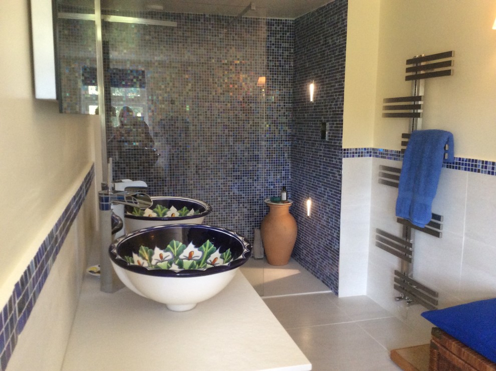 Example of a tuscan bathroom design in Hampshire