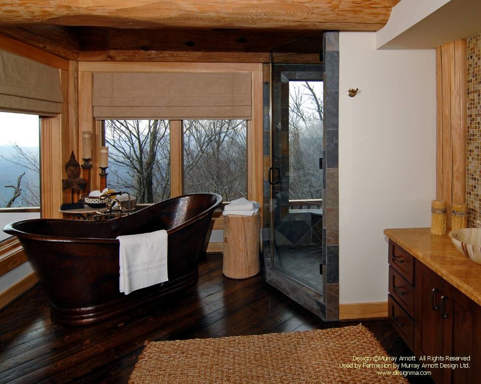 Immagine di una stanza da bagno stile rurale