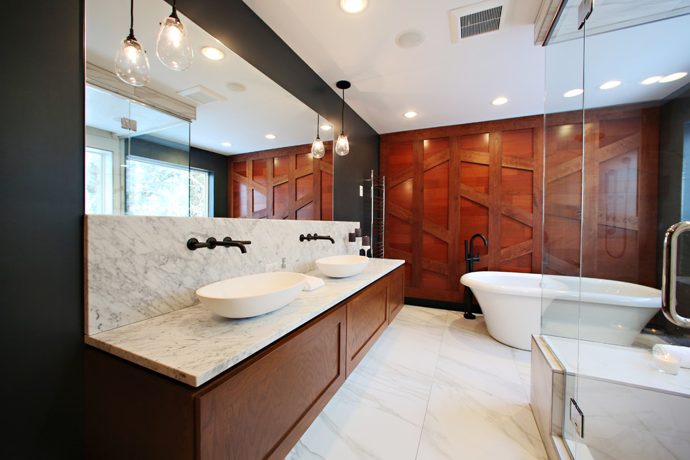 Black & Blue Bathroom Modern Bathroom Minneapolis by Studio