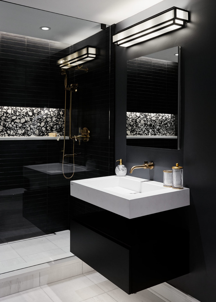 Black and White Bathroom - Modern - Bathroom - Chicago - by HOILAND ...